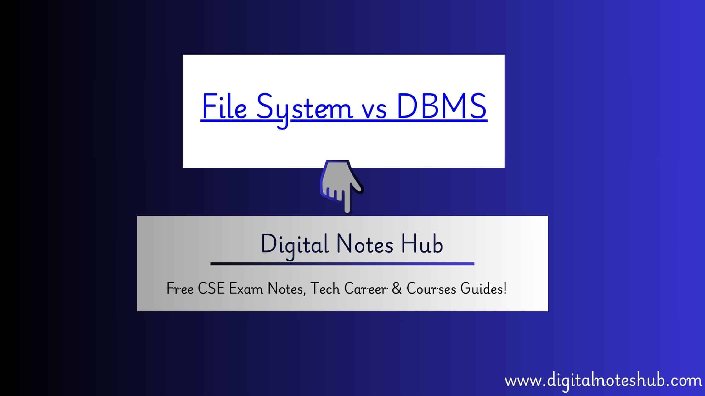 File system vs DBMS